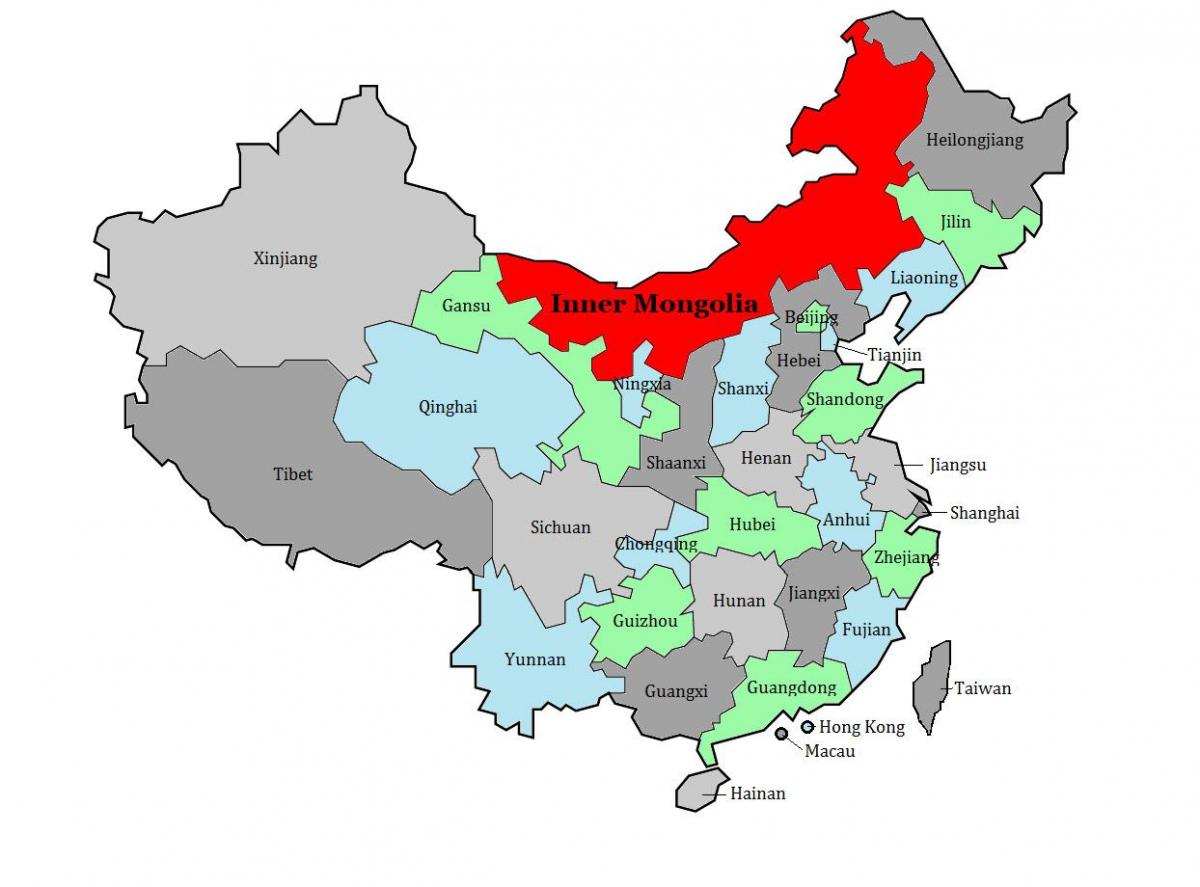 kat jeyografik nan Mongoli rejyon