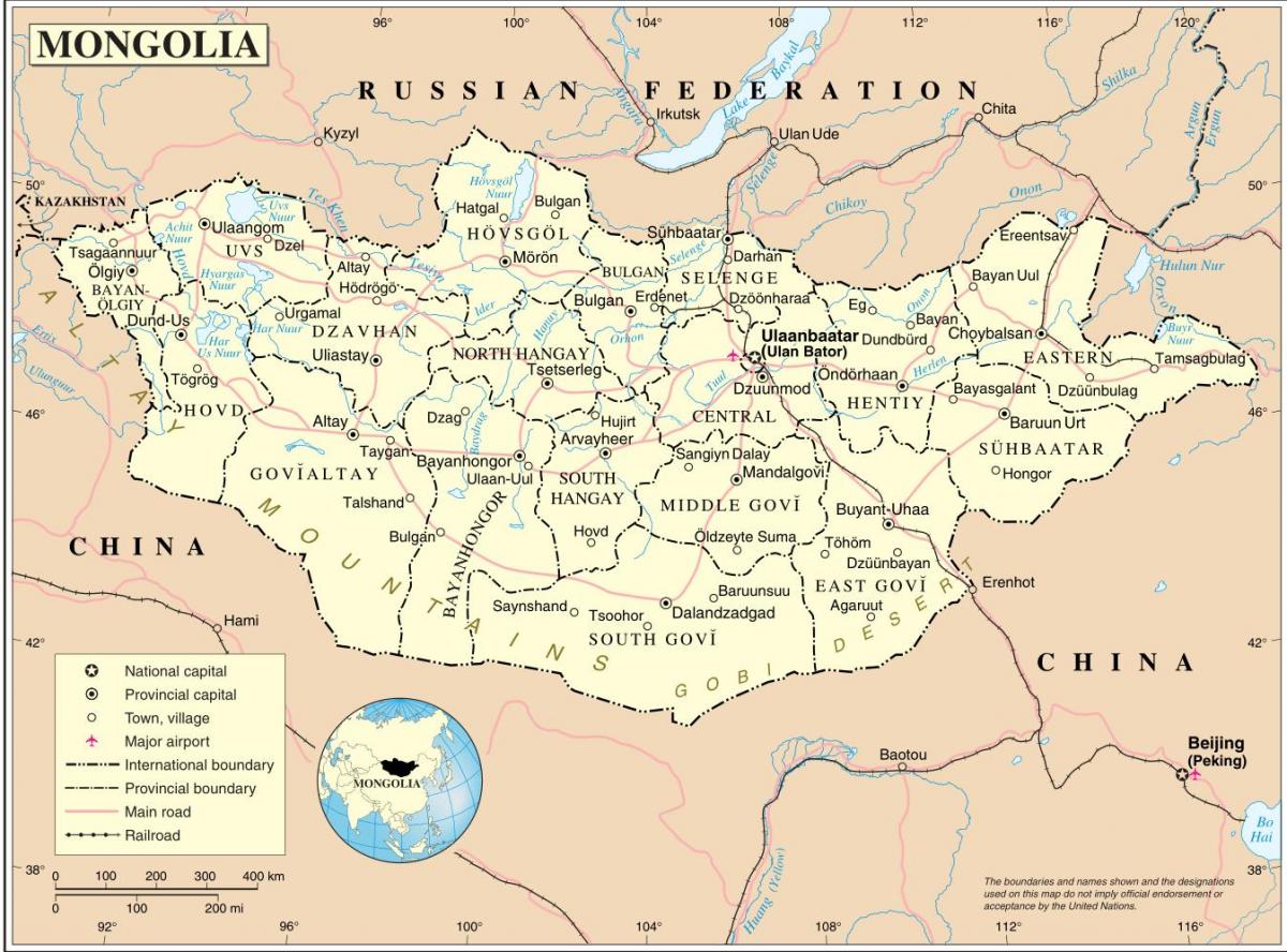 Mongoli peyi kat jeyografik