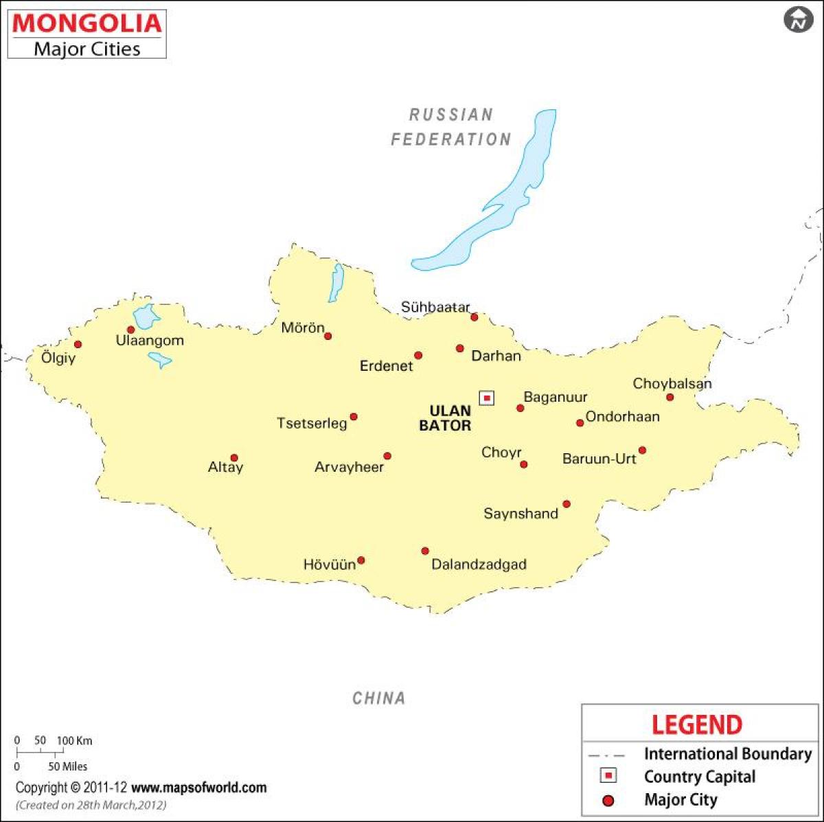 Mongoli kat jeyografik la ak lavil