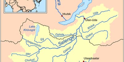 Kat jeyografik nan Mongoli gwo larivyè lefrat