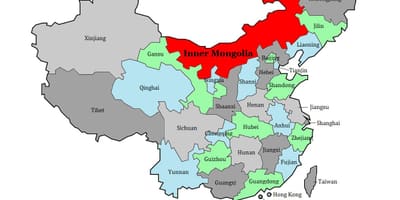 Kat jeyografik nan Mongoli rejyon