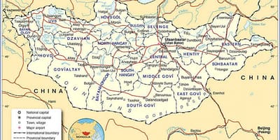 Mongoli kat jeyografik la touris